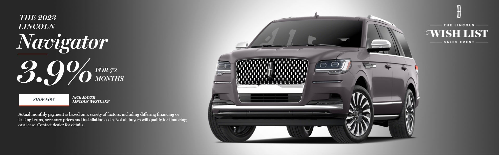 2023 Lincoln Navigator 3.9% for 72 months