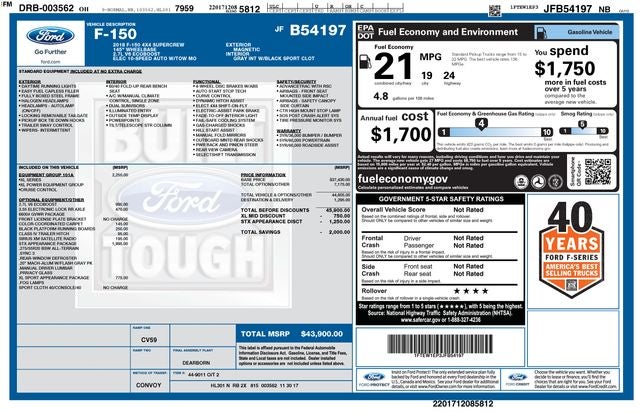 2018 Ford F-150 XL