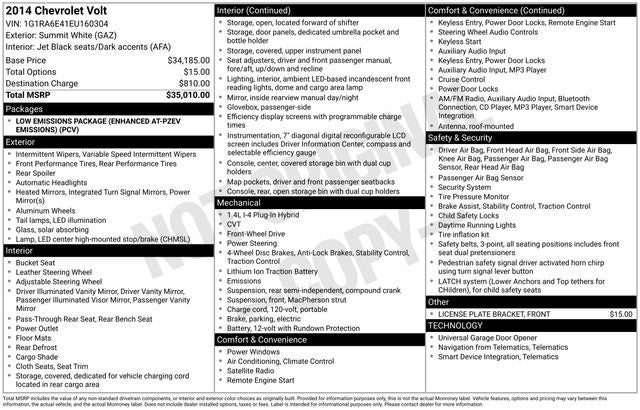 2014 Chevrolet Volt Base