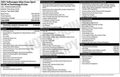2021 Volkswagen Atlas Cross Sport 3.6L V6 SE w/Technology R-Line