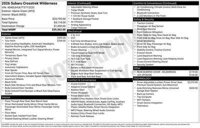 2026 Subaru Crosstrek Wilderness
