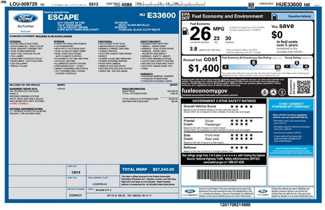 2017 Ford Escape SE