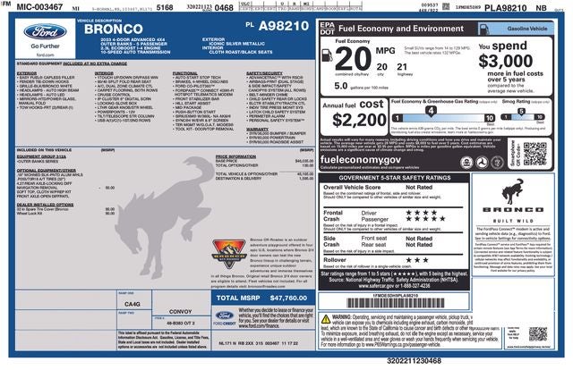 2023 Ford Bronco Outer Banks