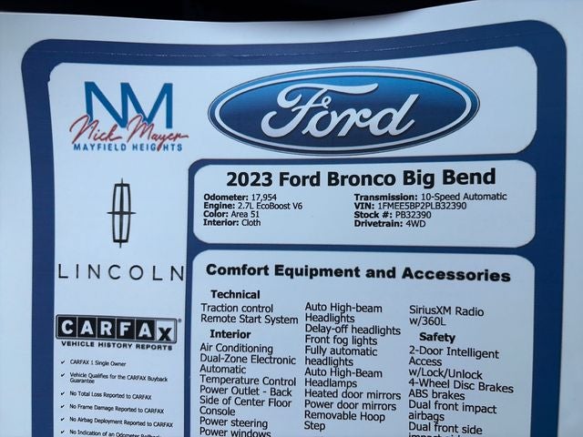 2023 Ford Bronco Big Bend