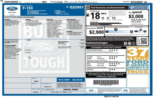 2014 Ford F-150 XL PLOW
