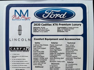 2020 Cadillac XT6 Premium Luxury
