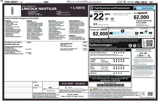 2023 Lincoln Nautilus Reserve