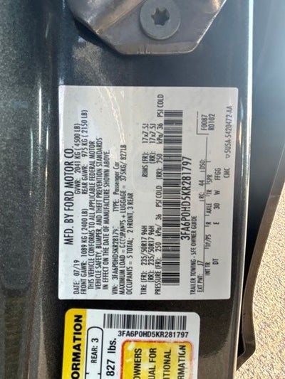 2019 Ford Fusion SE