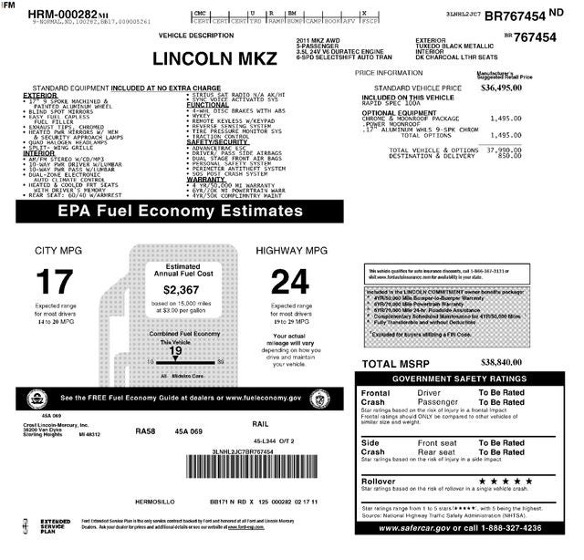 2011 Lincoln MKZ Base