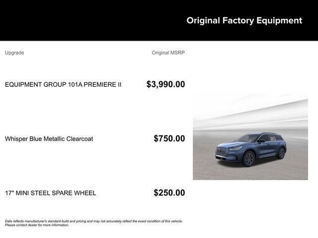 2026 Lincoln Corsair Premiere