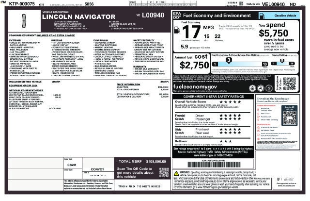 2027 Lincoln Navigator Reserve