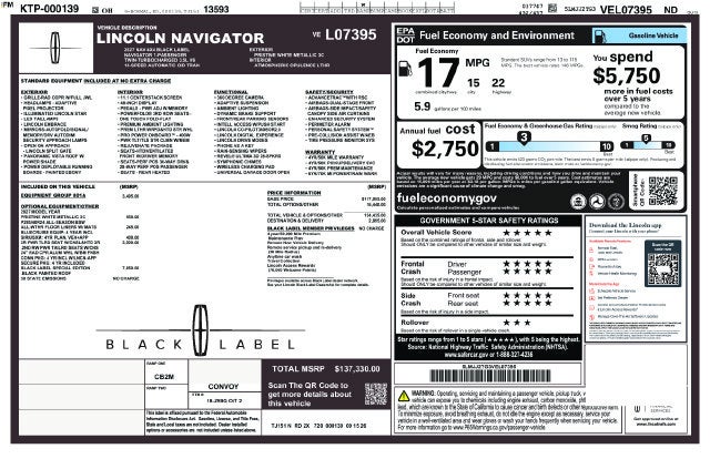 2027 Lincoln Navigator Black Label IN-TRANSIT