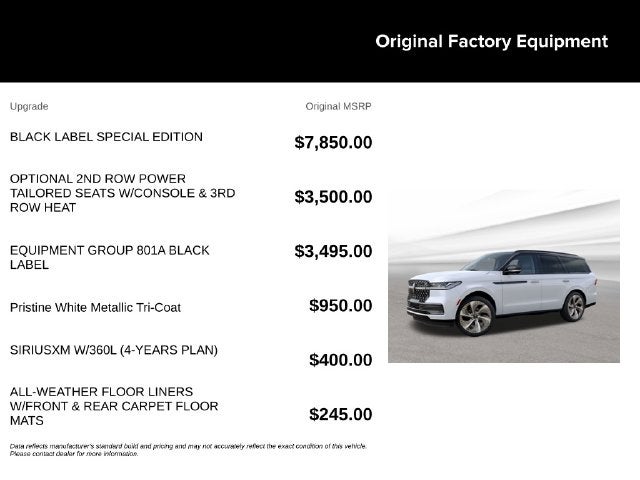 2027 Lincoln Navigator Black Label IN-TRANSIT