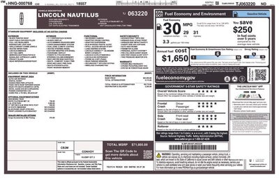 2026 Lincoln Nautilus Reserve IN-TRANSIT