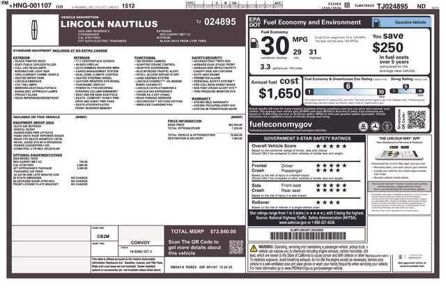 2026 Lincoln Nautilus Reserve