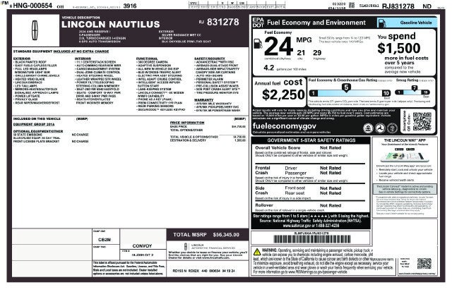 2024 Lincoln Nautilus Reserve