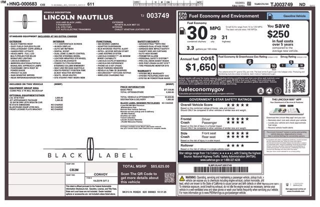2026 Lincoln Nautilus Black Label