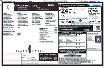 2026 Lincoln Nautilus Black Label
