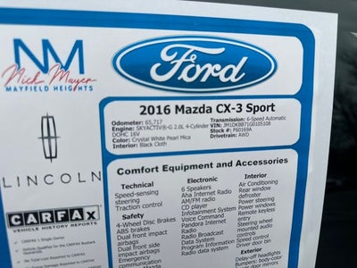 2016 Mazda Mazda CX-3 Sport