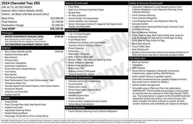 2024 Chevrolet Trax 2RS