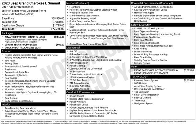 2023 Jeep Grand Cherokee L Summit