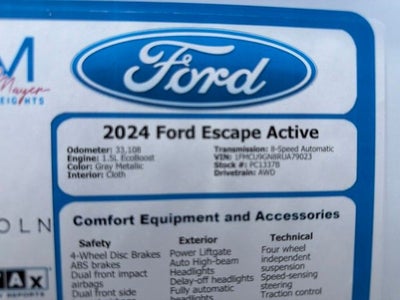 2024 Ford Escape Active