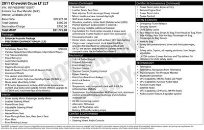 2011 Chevrolet Cruze 2LT