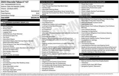 2025 Chevrolet Tahoe LT