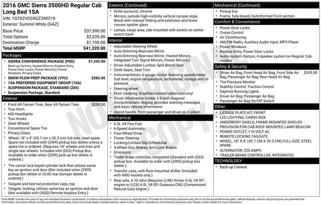 2016 GMC Sierra 3500HD Base