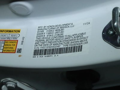 2025 Honda Accord Hybrid Touring