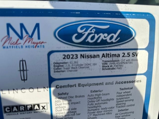 2023 Nissan Altima 2.5 SV