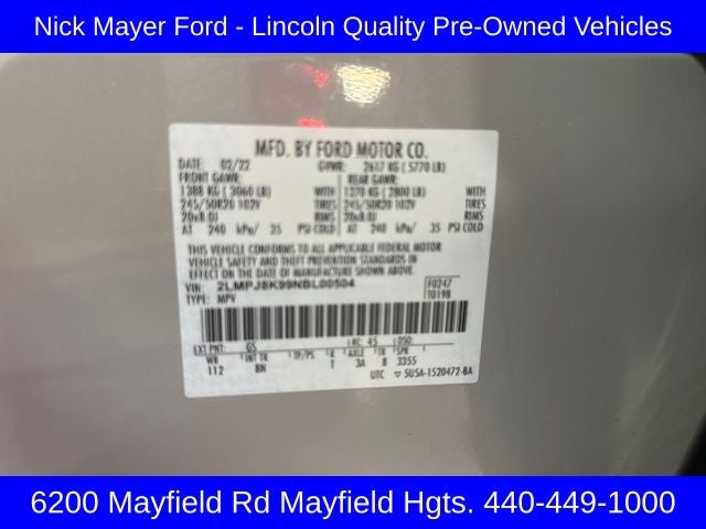 2022 Lincoln Nautilus Reserve