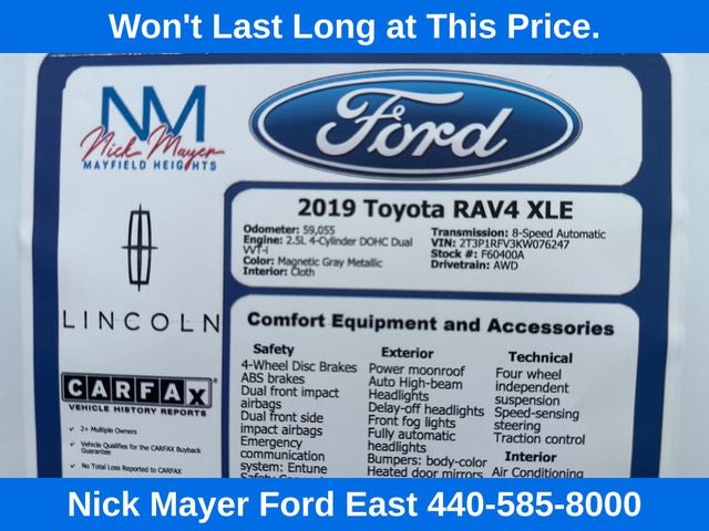 2019 Toyota RAV4 XLE