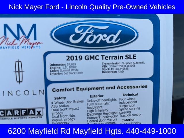 2019 GMC Terrain SLE