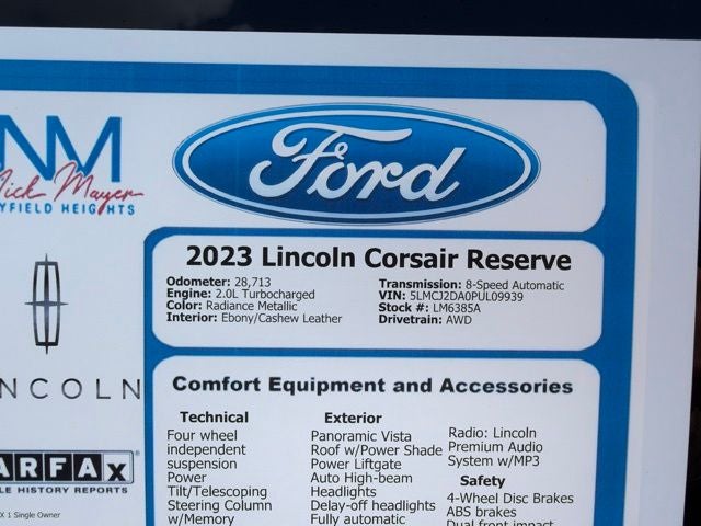 2023 Lincoln Corsair Reserve