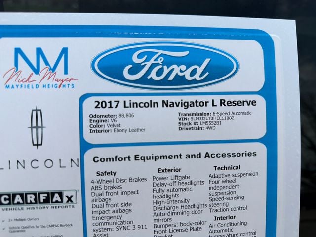 2017 Lincoln Navigator L Reserve