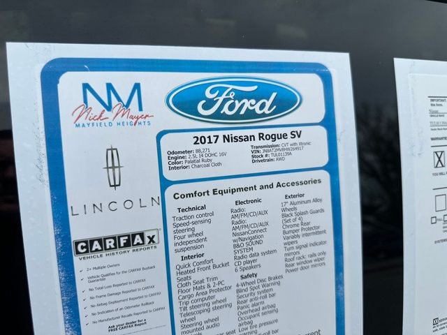 2017 Nissan Rogue SV