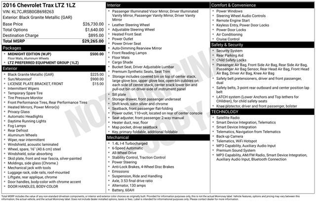 2016 Chevrolet Trax LTZ