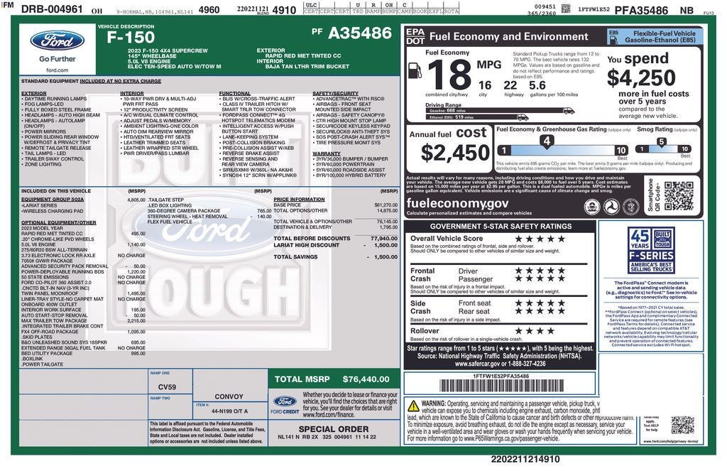 2023 Ford F-150 Lariat