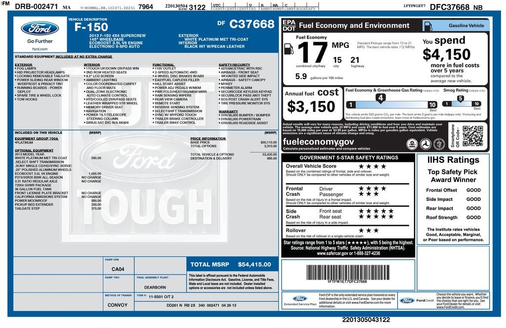 2013 Ford F-150 Platinum