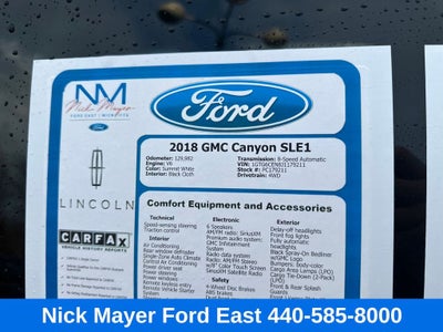 2018 GMC Canyon SLE1