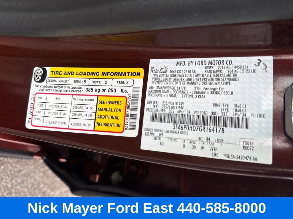 2016 Ford Fusion SE