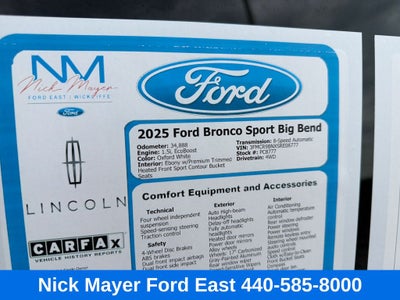2025 Ford Bronco Sport Big Bend