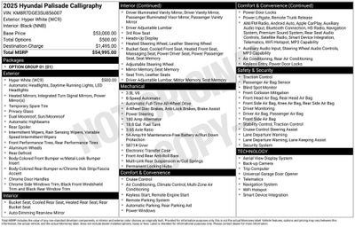 2025 Hyundai Palisade Calligraphy