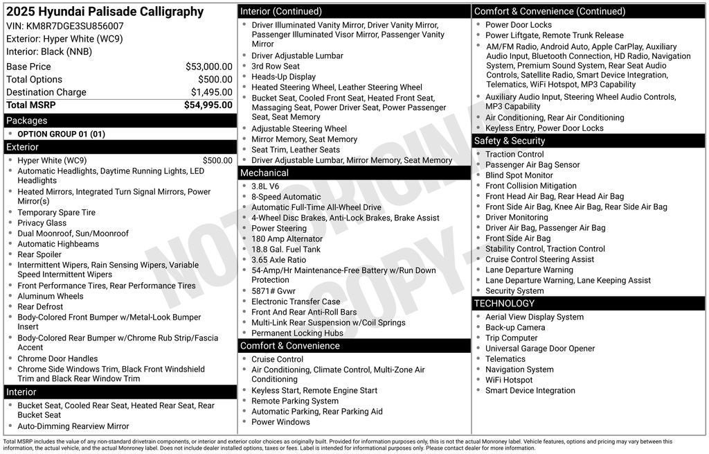 2025 Hyundai Palisade Calligraphy