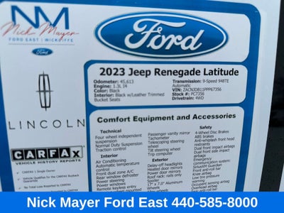 2023 Jeep Renegade Latitude