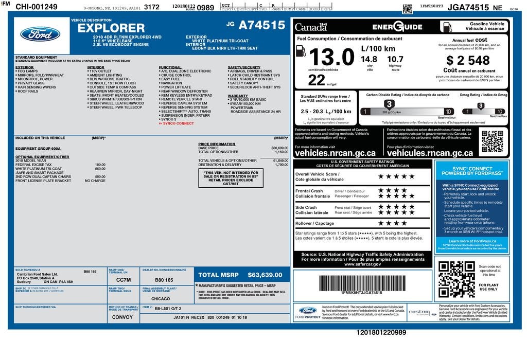 2018 Ford Explorer Platinum
