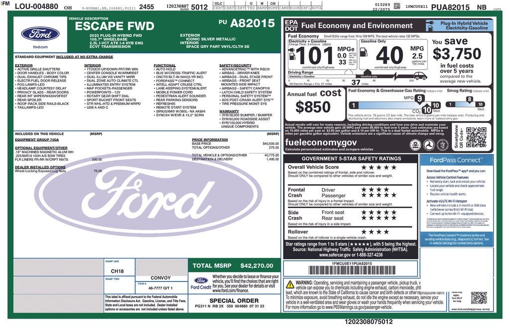 2023 Ford Escape Plug-In Hybrid Base