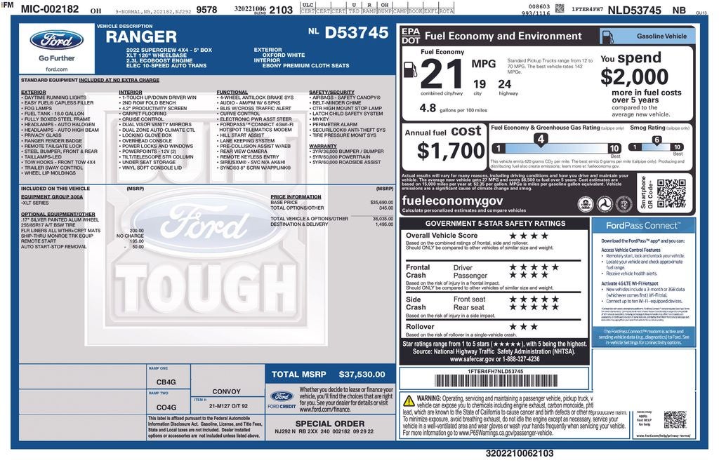 2022 Ford Ranger XLT