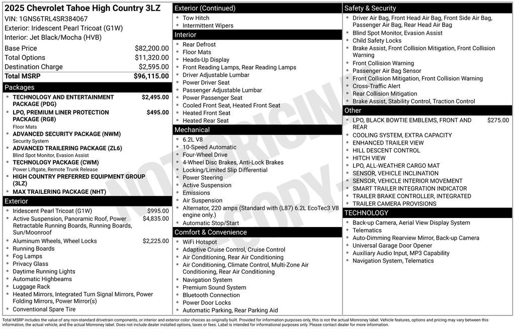 2025 Chevrolet Tahoe High Country
